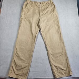 Carhartt Pants Mens 36x32* Khaki Cargo Carpenter B151 DKH Loose Original Fit